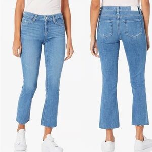 PAIGE Women's Shelby Mid Rise Cropped Flare Jean